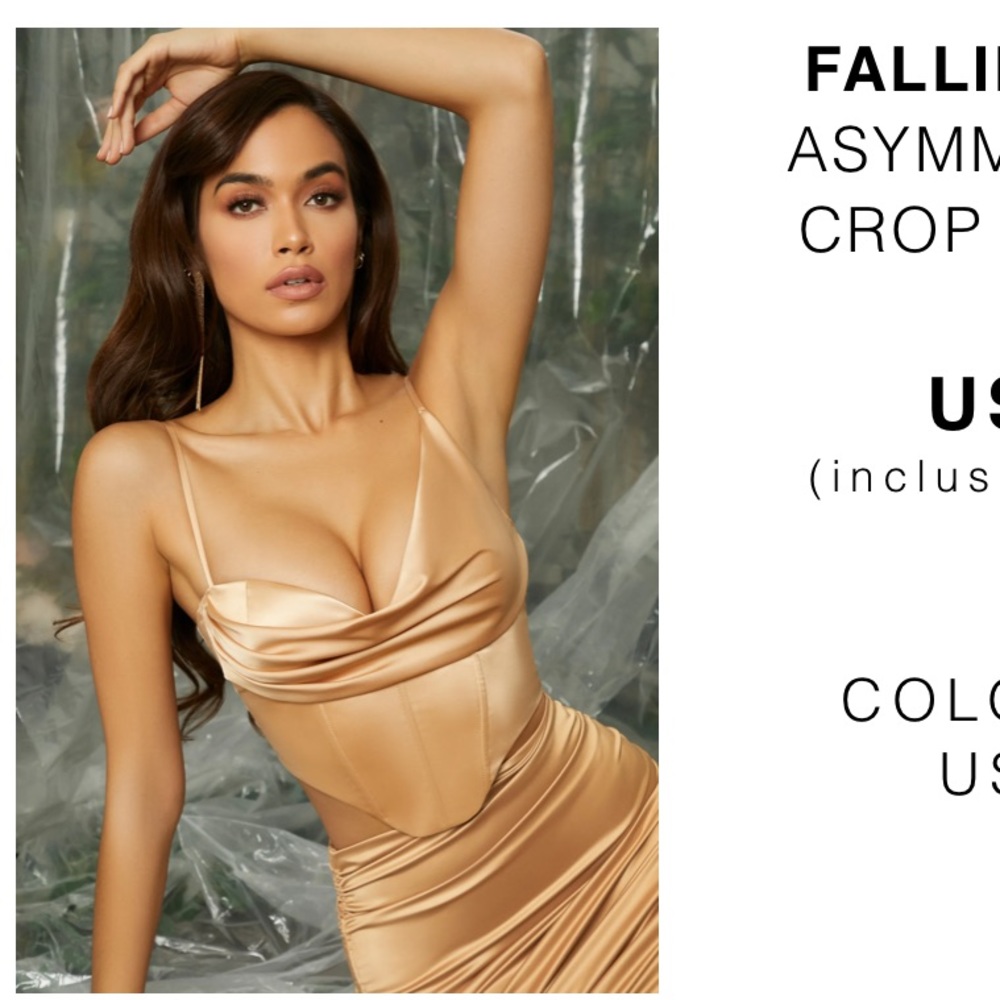 Oh Polly bustier NYE top